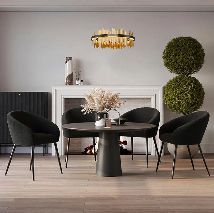 Modern Black & Copper LED Chandelier