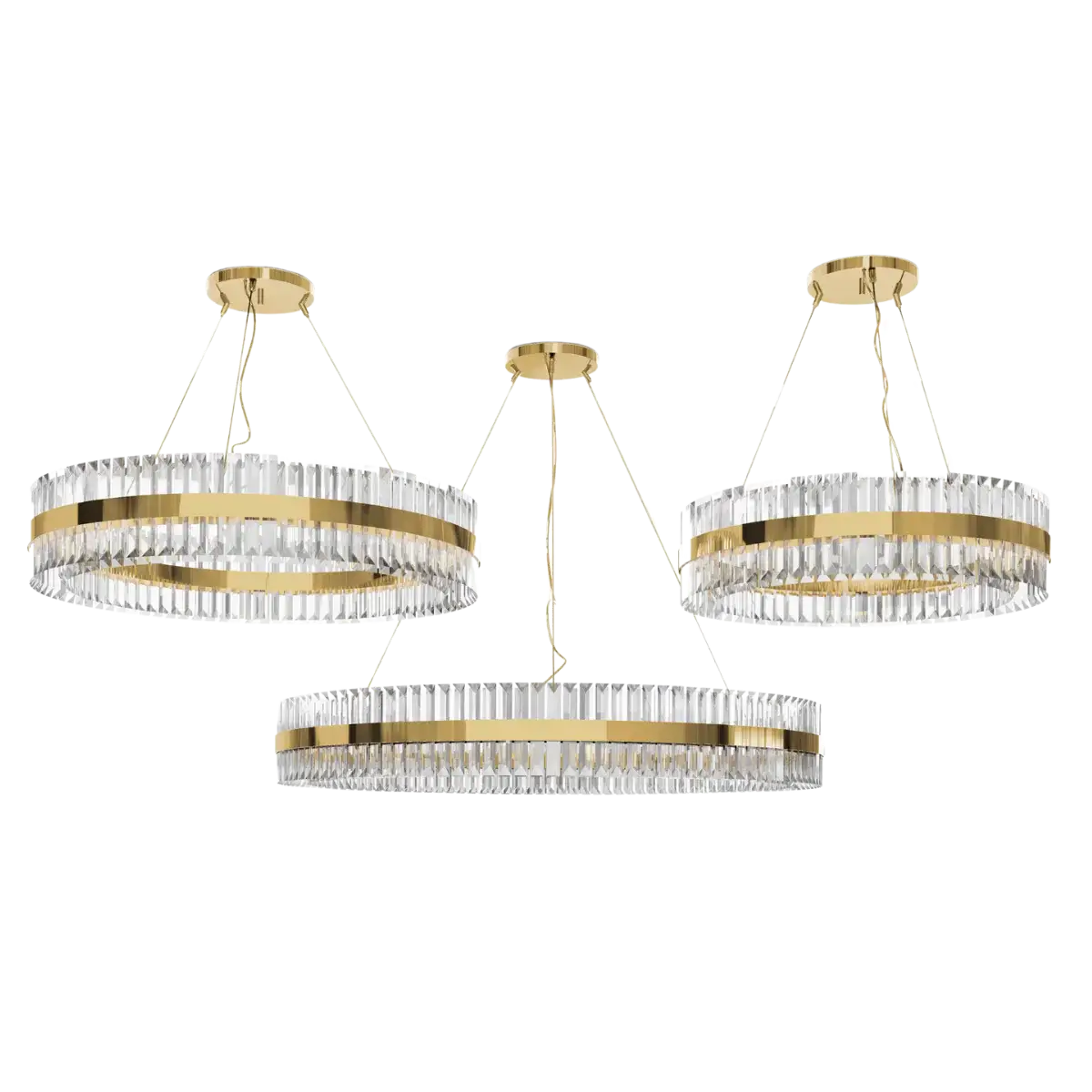 Liberty Slim Suspension Lamp by Luxxu - Front view