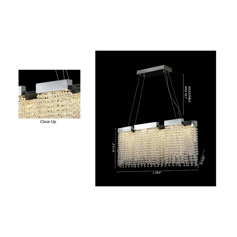 Modern Chrome LED Chandelier