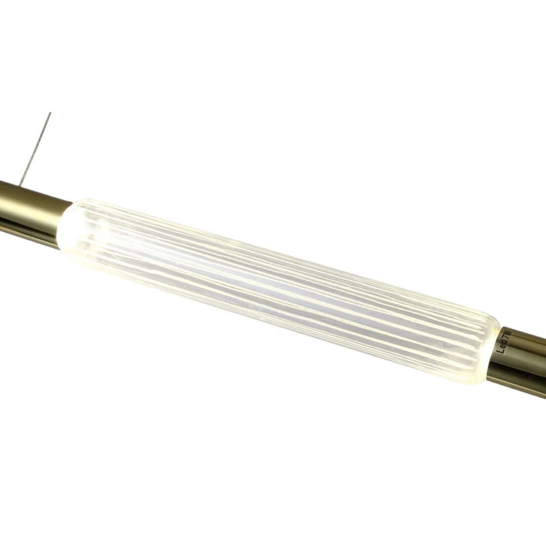 Contemporary Gold LED Chandelier with Glass Linear Design by Bethel International