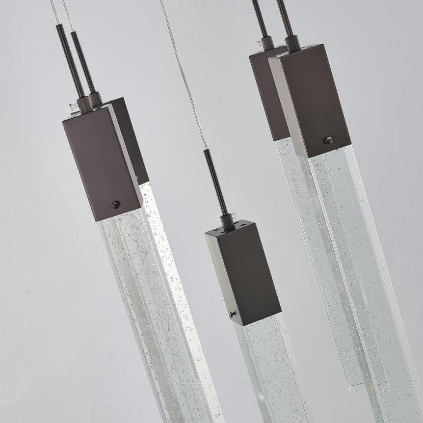 Flushed Black Gun Metal Frame Chandelier