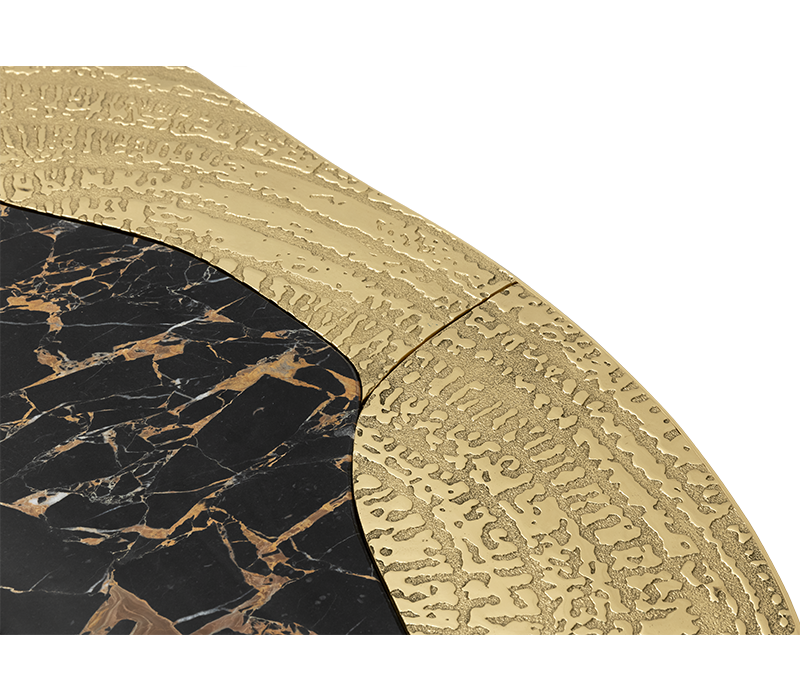 Ophelia Portoro Marble & Gold Center Table