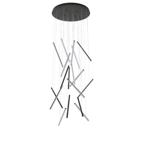 Satin Black LED Chandelier