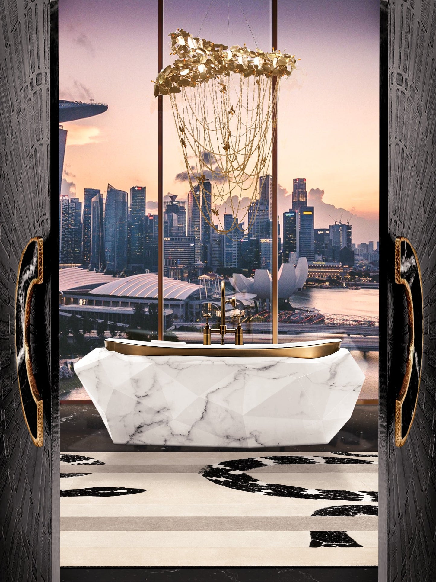 Diamond Marble Bathtub