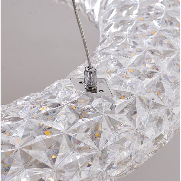 Clear Acrylic Halo Ring Chandelier