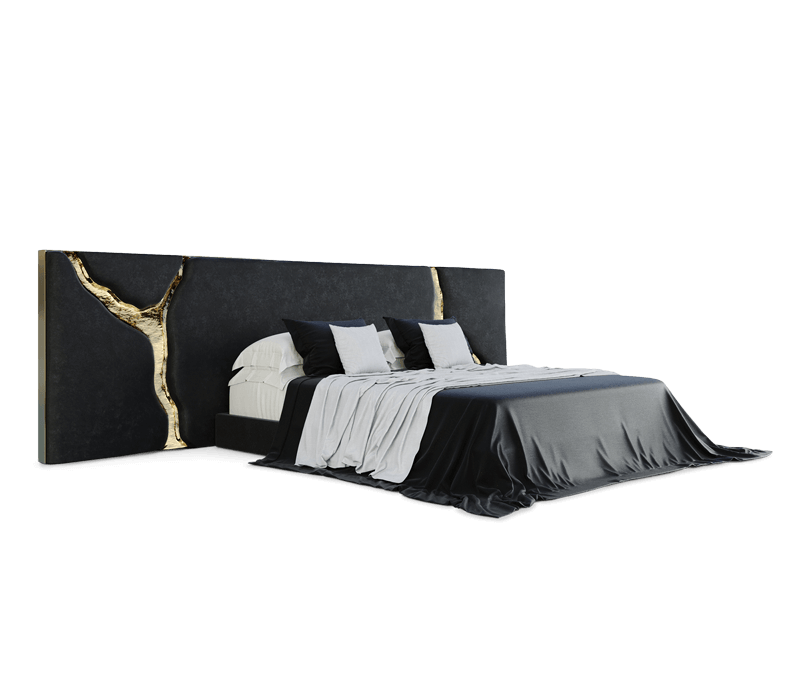 Lapiaz Black Bed & Headboard