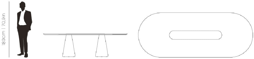 Bertoia Oval Dining Table