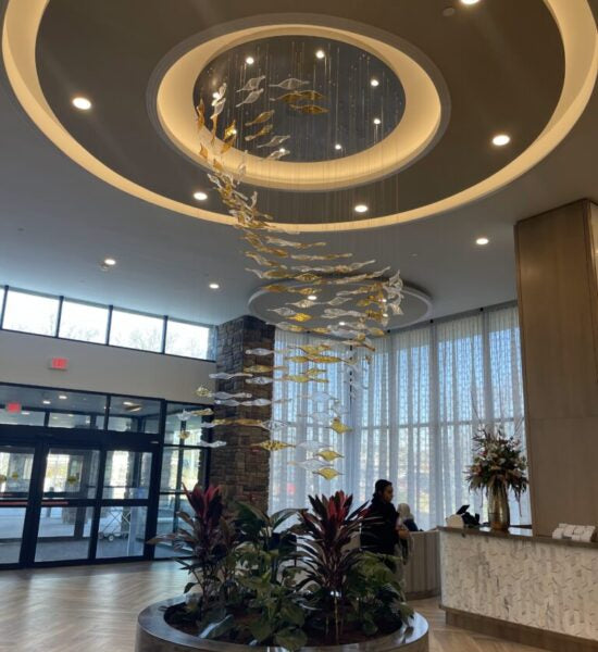 76" Wide Schole Cascading Pendant