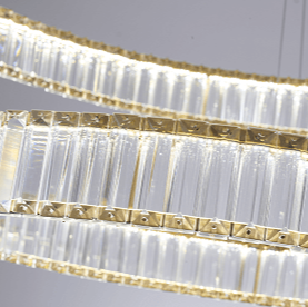 Two Tier Crystal Halo Ring Chandelier