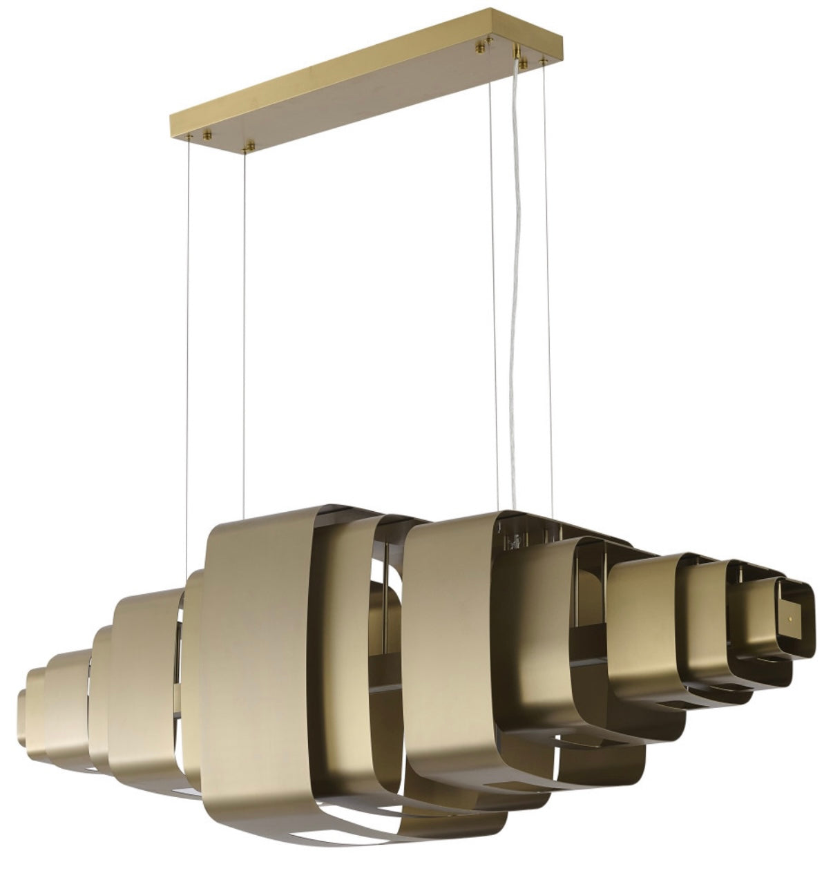 Satin Brass Stainless Steel LED Chandelier