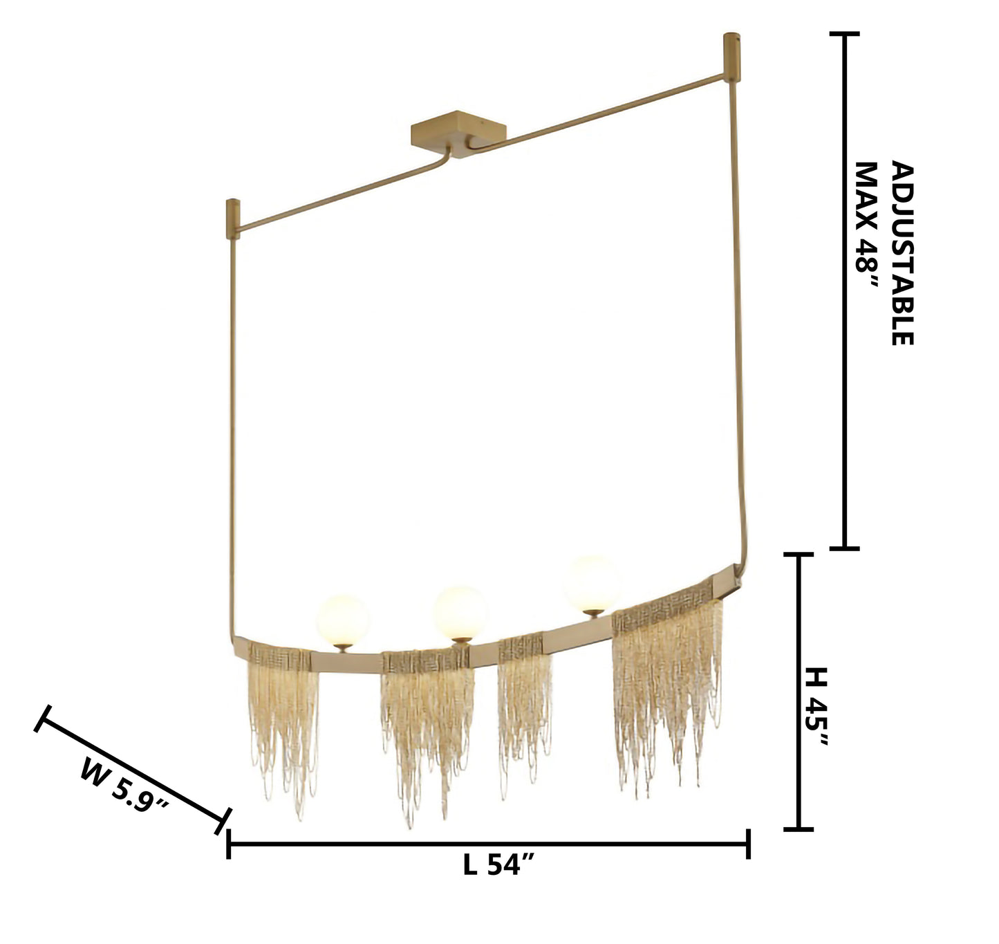 Gold Hairline Chandelier