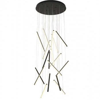 Satin Black LED Chandelier