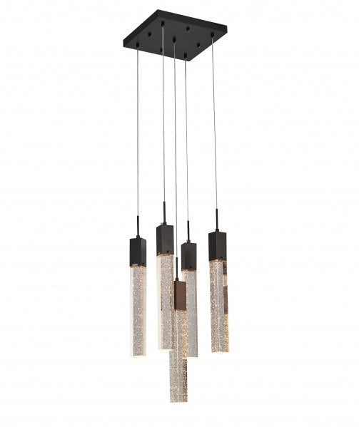 Flushed Black Gun Metal Frame Chandelier