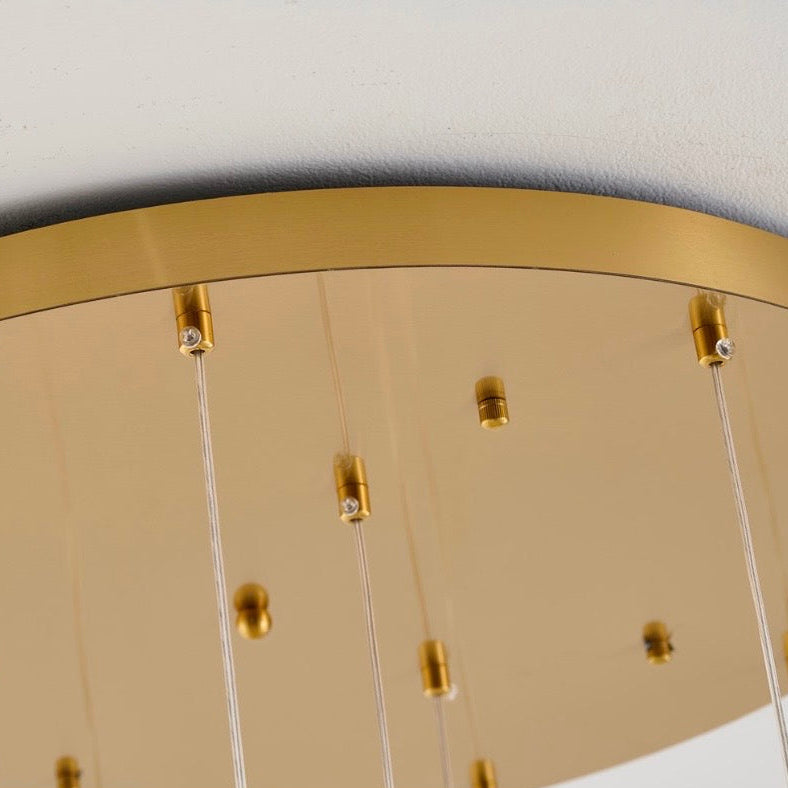 Bronze Metal Frame Chandelier With Cream Ceramic Flowers