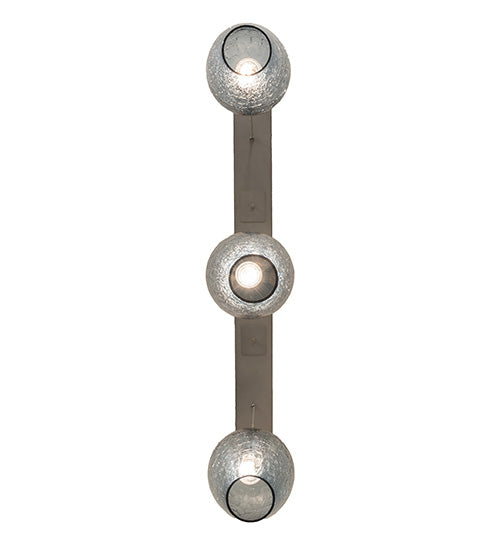 44" Long Crackle Orb Mouth Blown 3 Light Island Pendant by Meyda Lighting