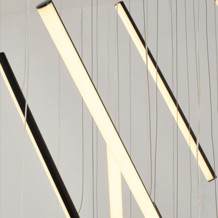 Satin Black LED Chandelier