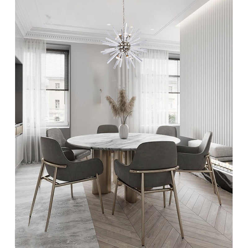 Clear Glass Spike Chandelier
