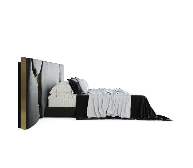 Lapiaz Black Bed & Headboard