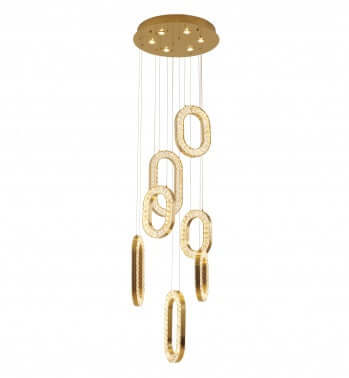 Luxe Gold Crystal Chandelier by Bethel International