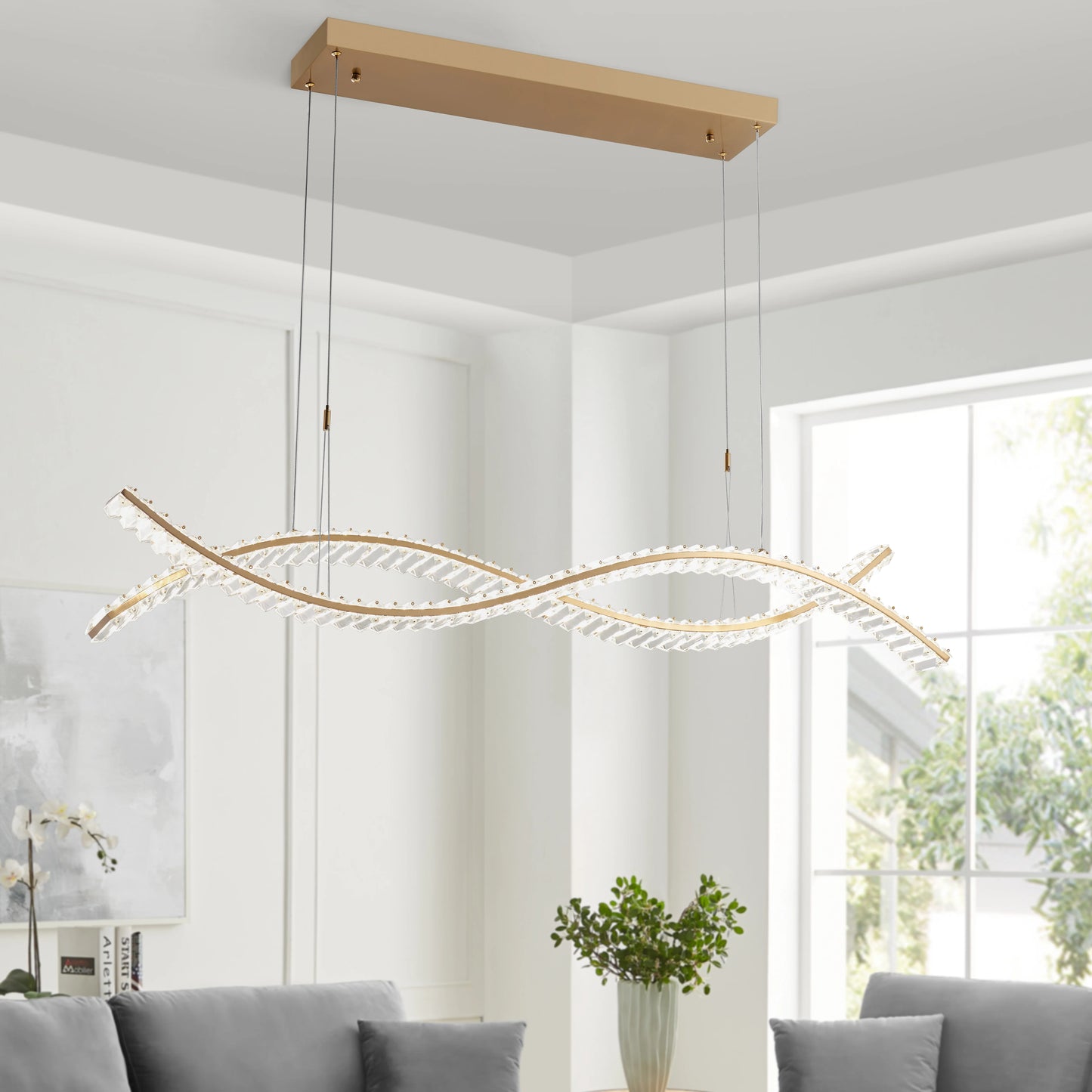 Brushed Gold Charlotte Chandelier