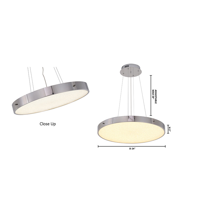 LED Chandelier With A Clear Acrylic Beaded Diffuser