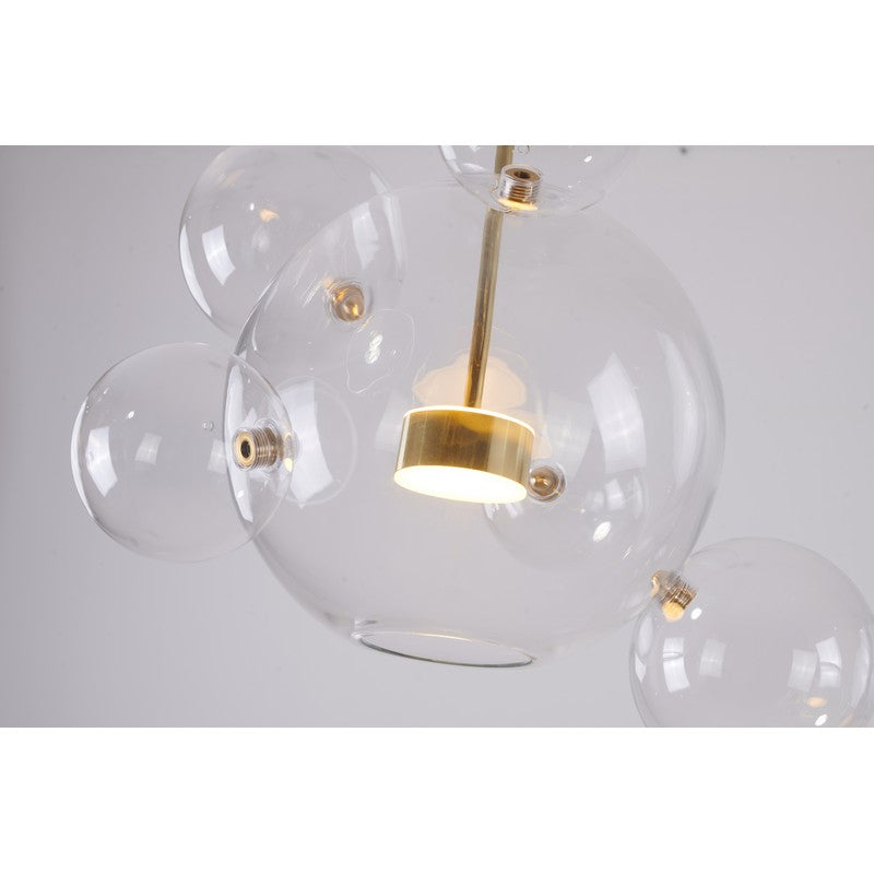 Clear Bubble Glass LED Chandelier
