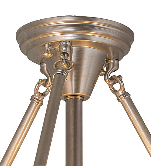 17.5" Wide Metro Fusion Cognac Swirl Semi-Flushmount by Meyda Lighting