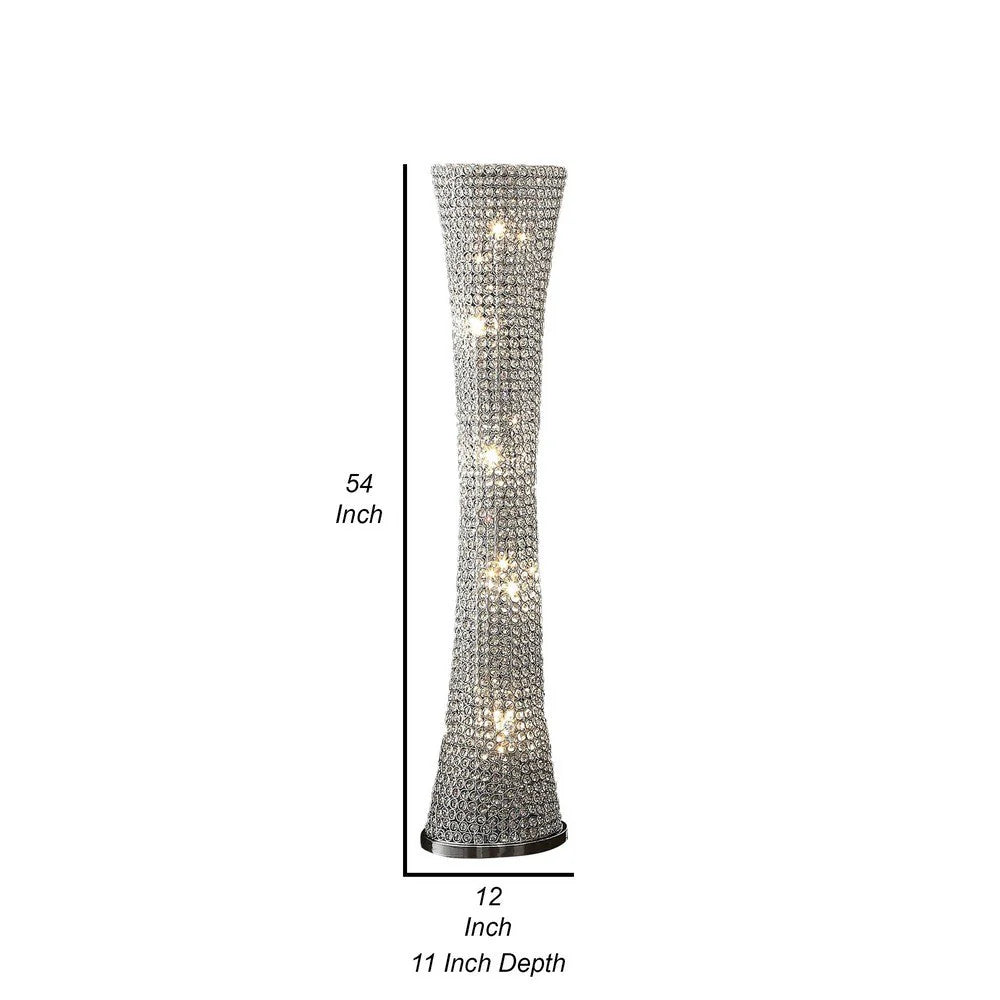 Silver Subtle Curve Floor Lamp