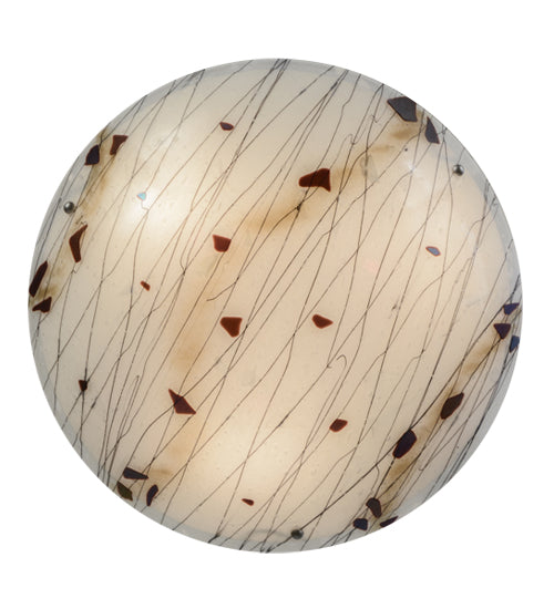White Iridized Fracture Art Glass Pendant by Meyda Lighting