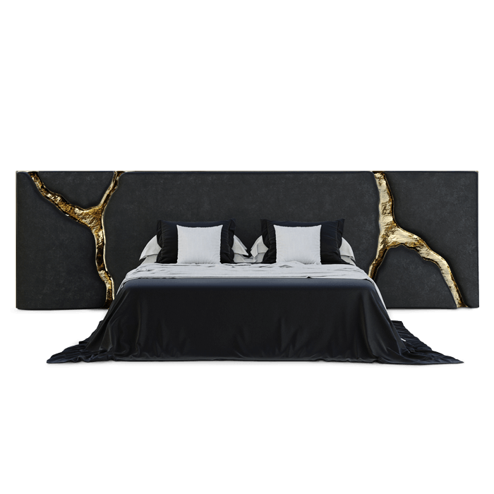 Lapiaz Black Bed & Headboard