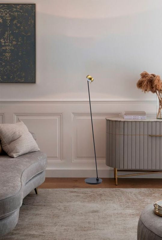 Black Aluminum LED Floor Lamp