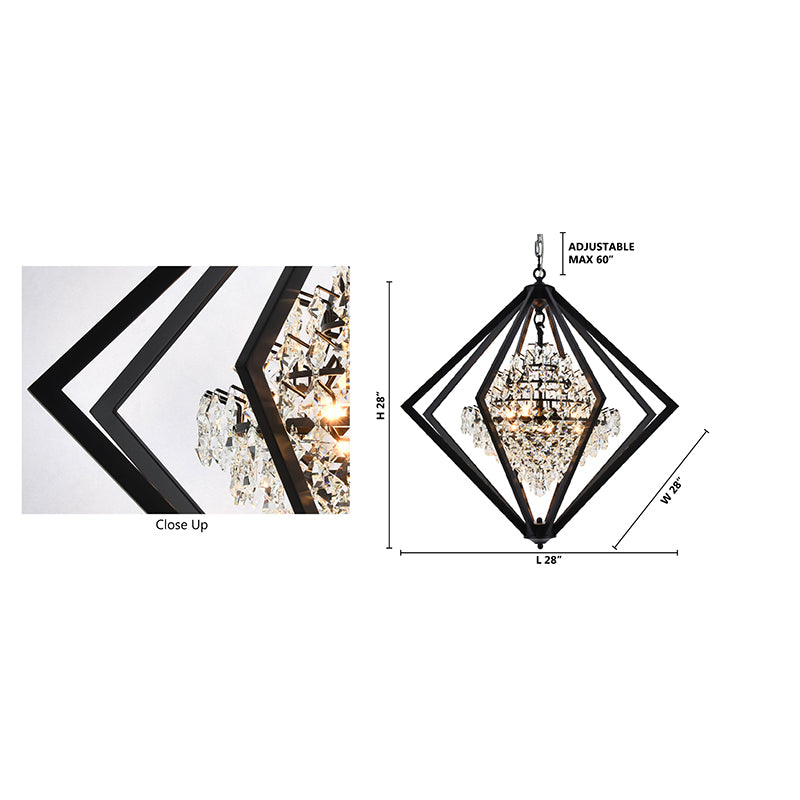 Clear Crystal Bush Chandelier With A Diamond