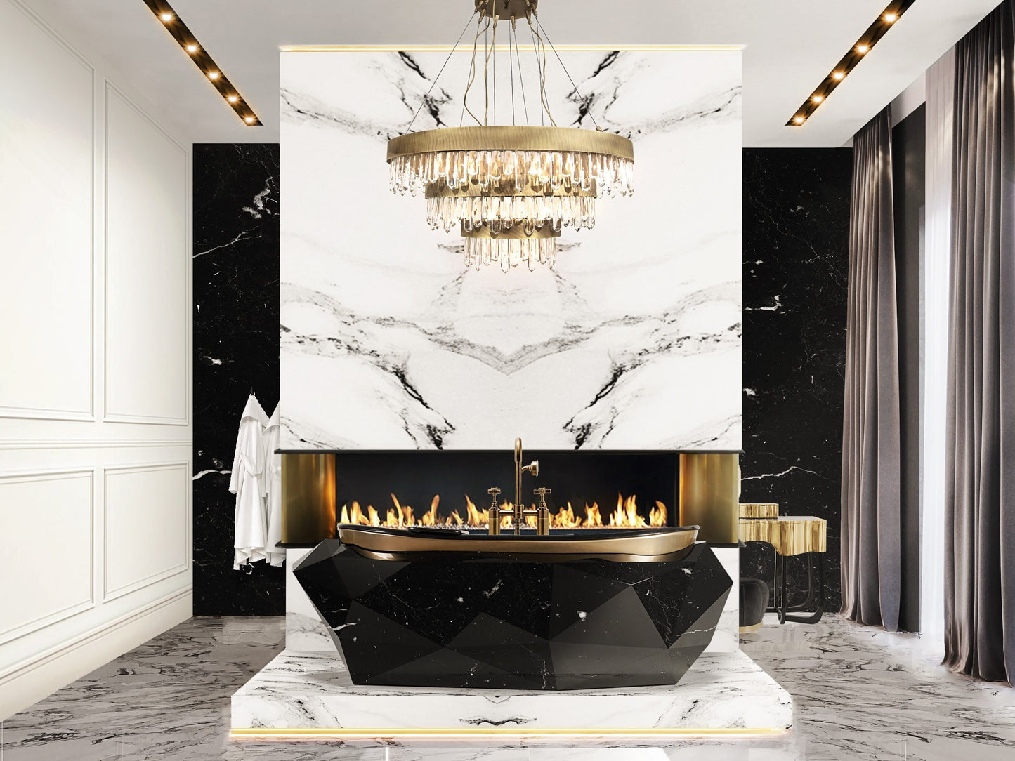 Diamond Marble Bathtub