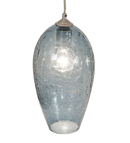 44" Long Crackle Orb Mouth Blown 3 Light Island Pendant by Meyda Lighting