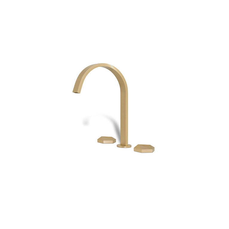 Diamond Brass Three Hole Mixer Tap