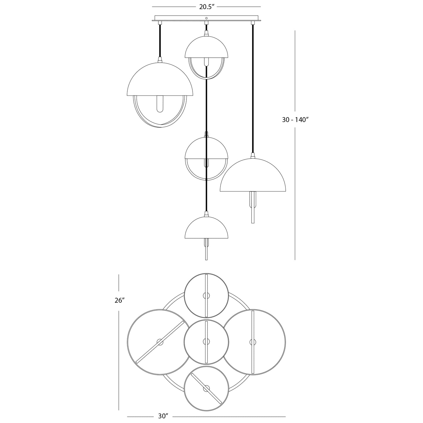 Mavisten Edition Pandant 5 Light