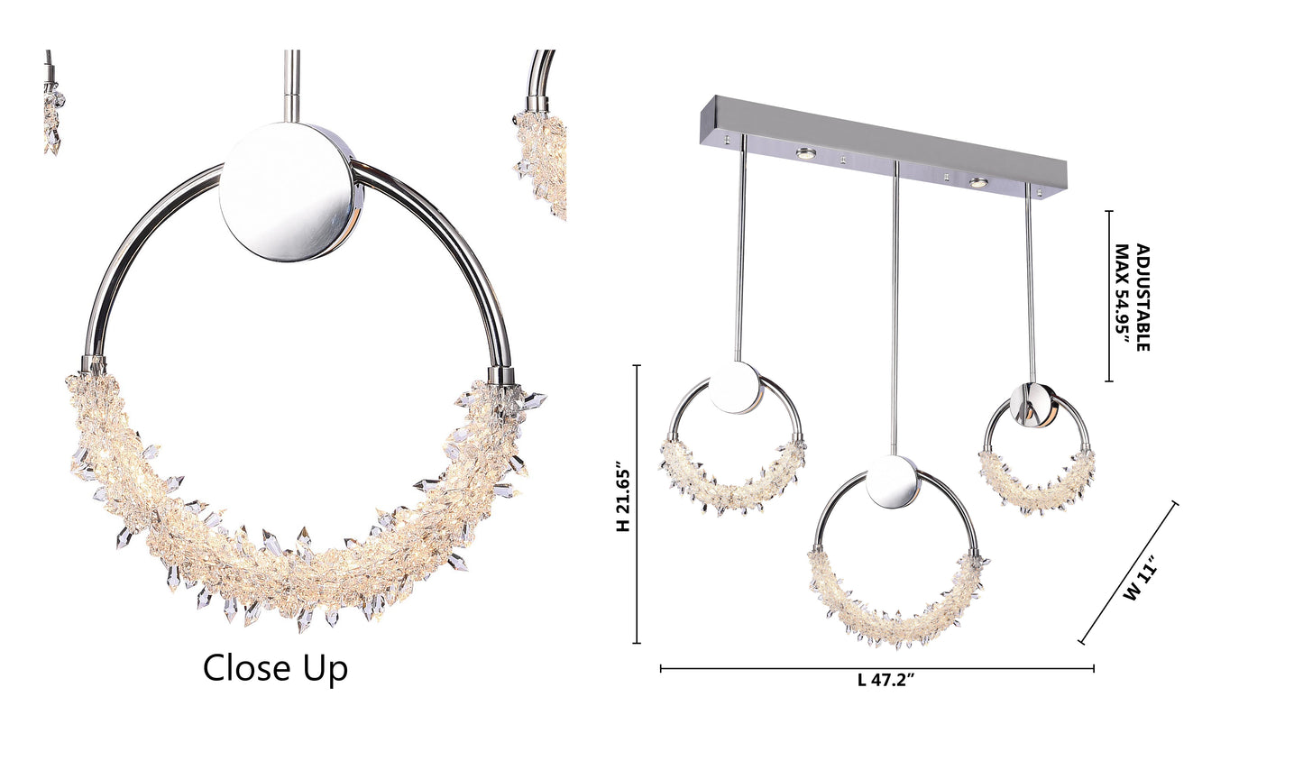 LED Crystal Ring Chandelier