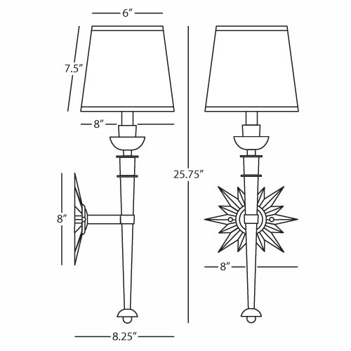 Cosmos Wall Sconce by Robert Abbey
