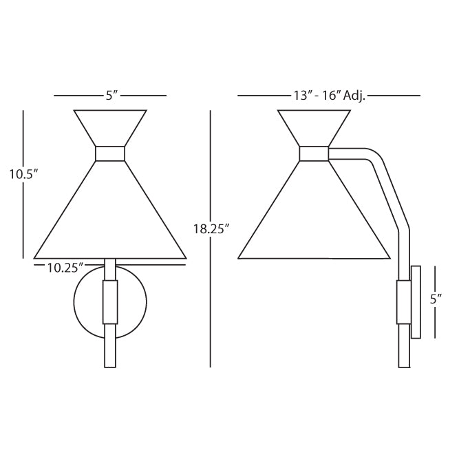Cinch Wall Sconce by Robert Abbey