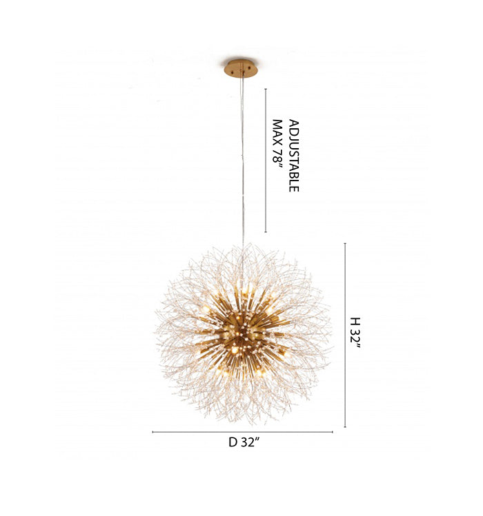 Clear Crystal Firework Chandelier