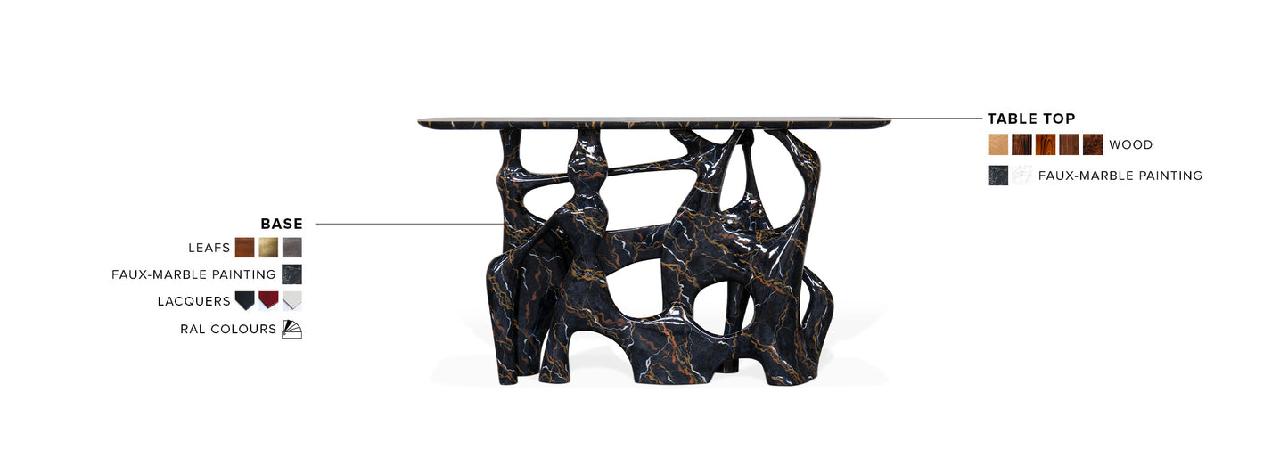 Bastei Faux Marble Console