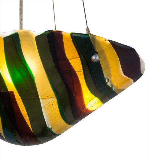 Iridescent Multicolor Art Glass Pendant by Meyda Lighting