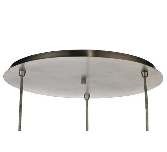 20"W Crackle Orb 3 LT Mouth Blown Cascading Pendant by Meyda Lighting