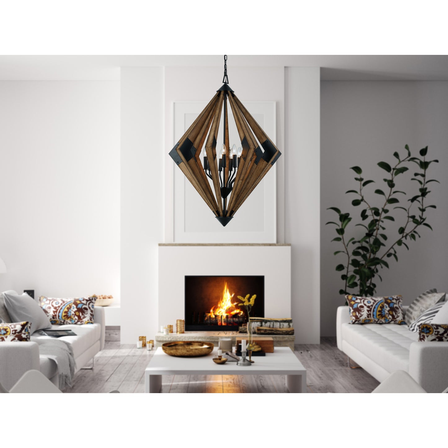 Arezzo Wood Chandelier