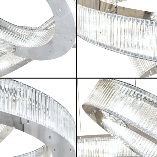 90" Wide Beckam 3 Ring Chandelier