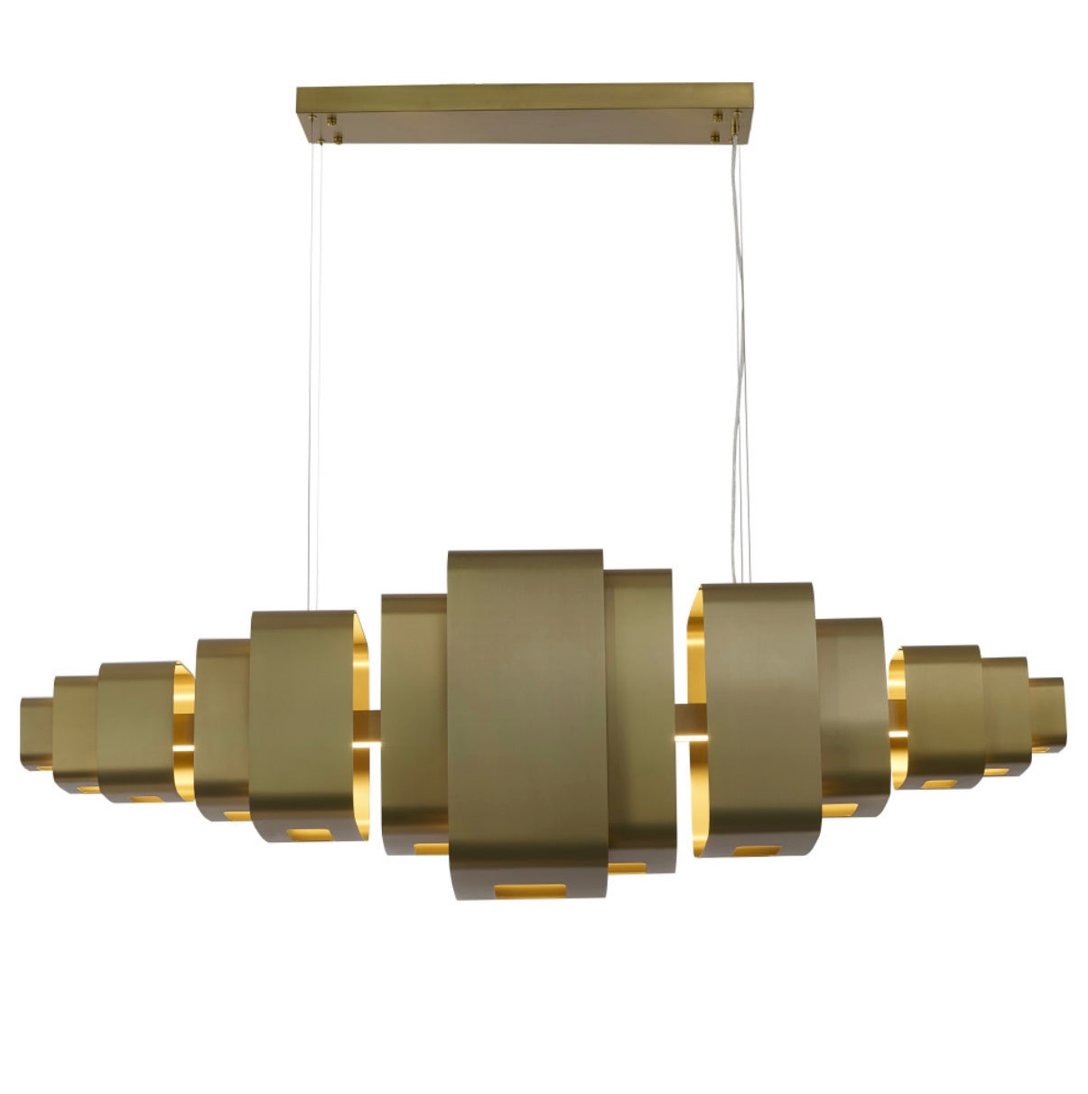 Satin Brass Stainless Steel LED Chandelier