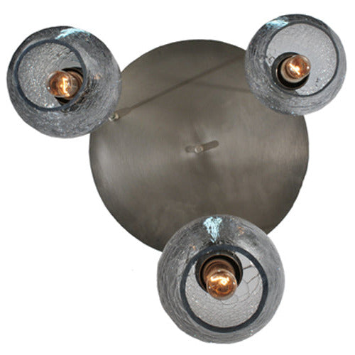 20"W Crackle Orb 3 LT Mouth Blown Cascading Pendant by Meyda Lighting