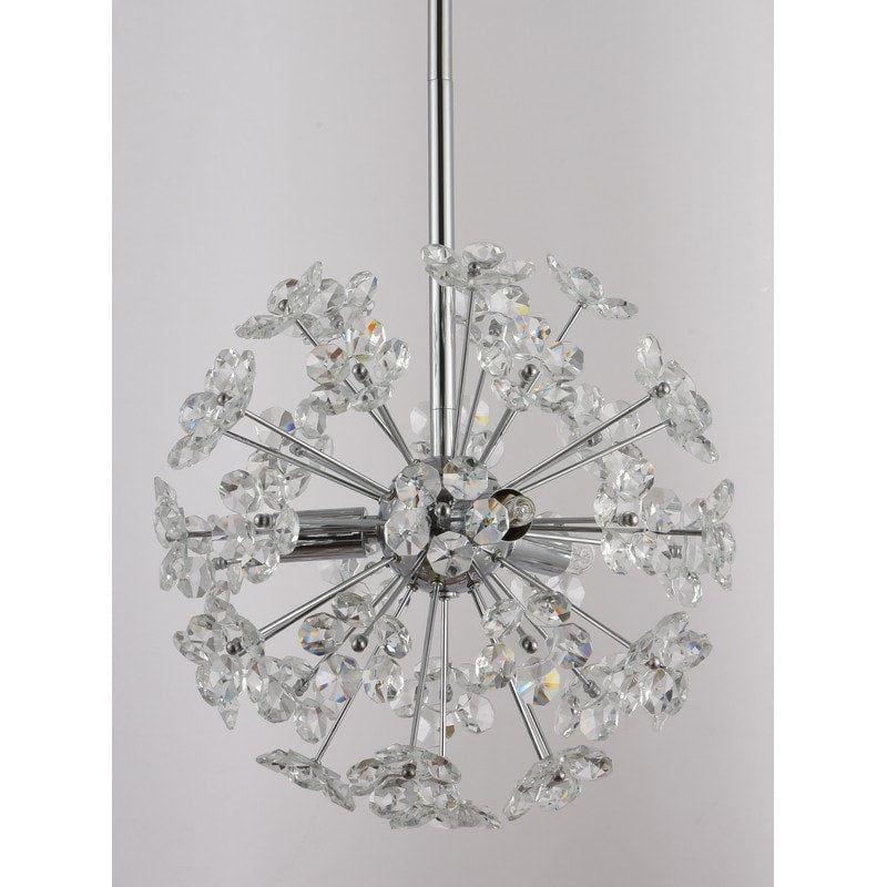 Clear Crystal Sputnik Flower Pendant