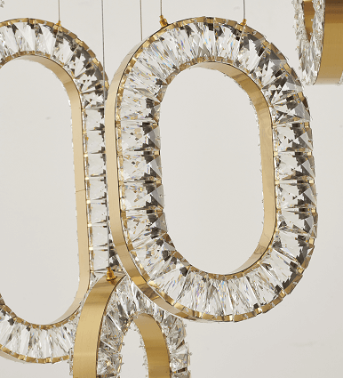Luxe Gold Crystal Chandelier by Bethel International