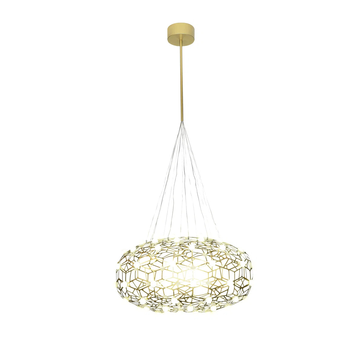 Gold Honeycomb LED Chandelier
